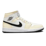 Air Jordan 1 Mid Coconut Milk Black White