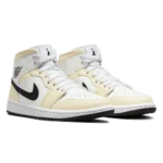 ⁦Air Jordan 1 Mid Coconut Milk Black White⁩ – תמונה ⁦2⁩