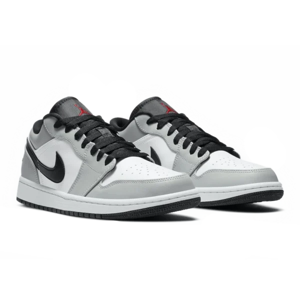 ⁦Air Jordan 1 Low Light Smoke Gray Gym Red White⁩ – תמונה ⁦2⁩