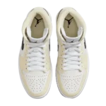 ⁦Air Jordan 1 Mid Coconut Milk Black White⁩ – תמונה ⁦4⁩