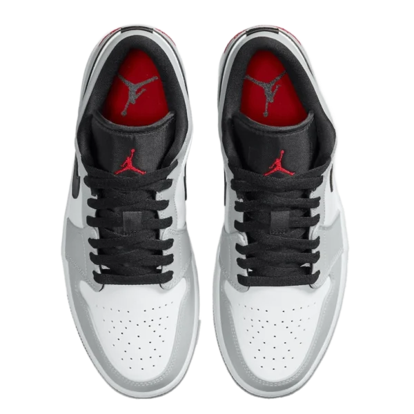 ⁦Air Jordan 1 Low Light Smoke Gray Gym Red White⁩ – תמונה ⁦4⁩