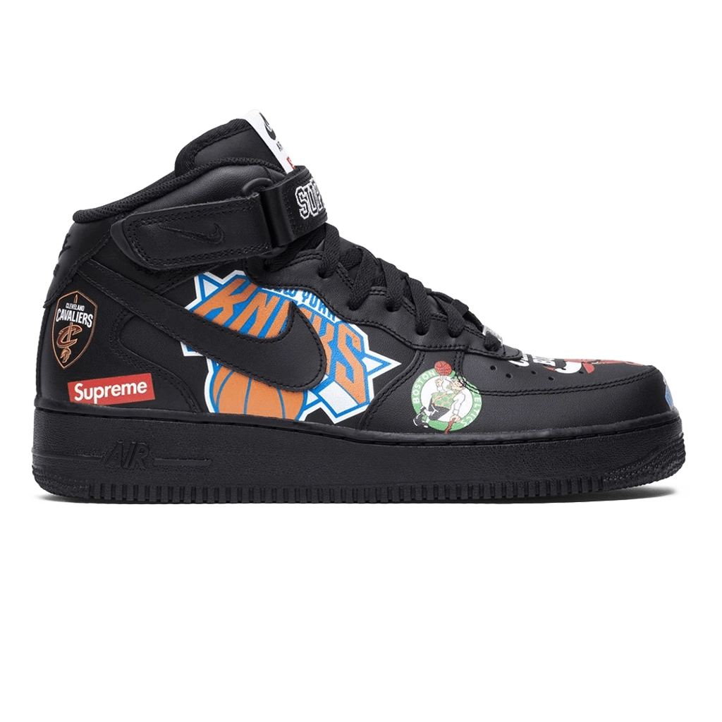 1 Nike Air Force 1 Mid ’07 x Supreme Black – תמונה 1