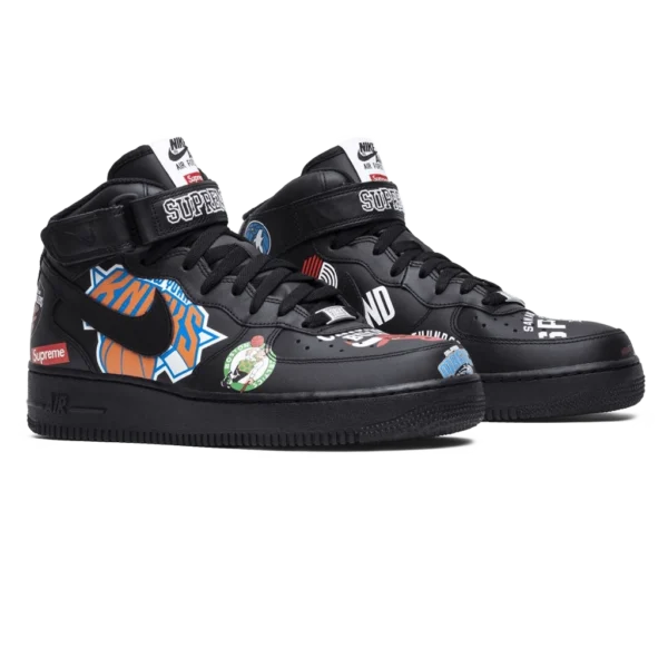 ⁦Nike Air Force 1 Mid ’07 x Supreme Black⁩ – תמונה ⁦2⁩