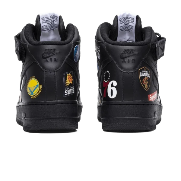 ⁦Nike Air Force 1 Mid ’07 x Supreme Black⁩ – תמונה ⁦3⁩