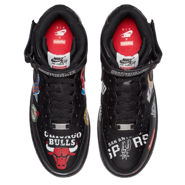 ⁦Nike Air Force 1 Mid ’07 x Supreme Black⁩ – תמונה ⁦4⁩