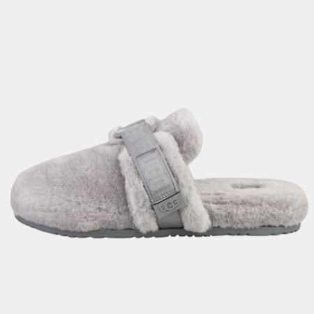 UGG logo-strap shearling slippers