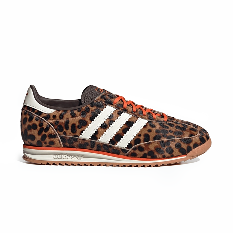 1 Adidas SL 72 RS Leopard Pony Hair Dark Brown Off White – תמונה 1
