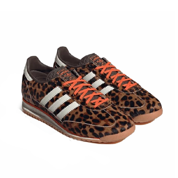 ⁦Adidas SL 72 RS Leopard Pony Hair Dark Brown Off White⁩ – תמונה ⁦2⁩