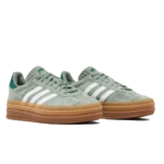 ⁦Adidas Gazelle Bold Silver Green Cloud White Collegiate Green⁩ – תמונה ⁦2⁩