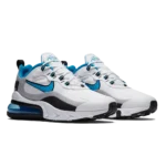 ⁦Nike Air Max 270 React White Light Blue Cool Grey⁩ – תמונה ⁦2⁩