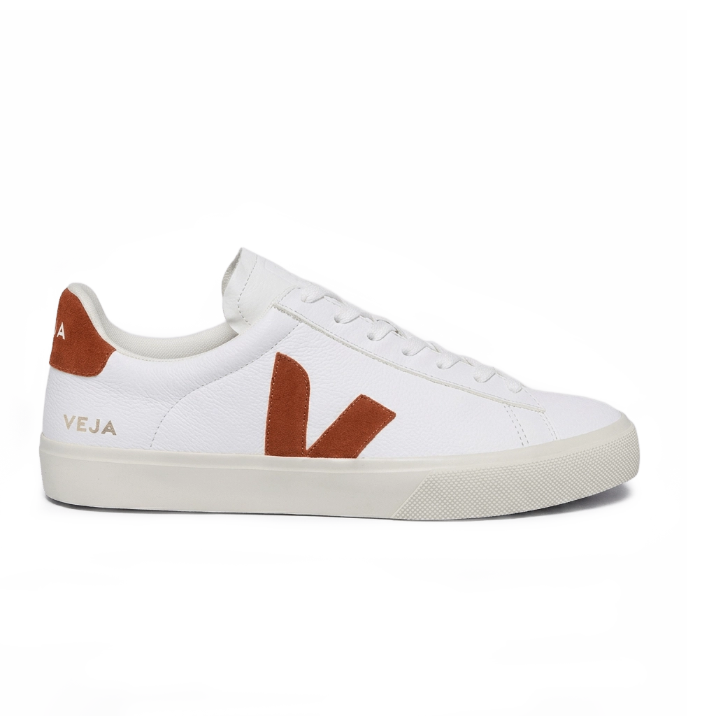 1 Veja Campo Leather Sneakers White Red – תמונה 1