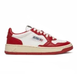 Autry Medalist Low Sneakers White Red Leather