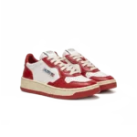 ⁦Autry Medalist Low Sneakers White Red Leather⁩ – תמונה ⁦2⁩