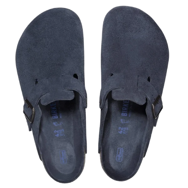 ⁦Birkenstock Boston Soft Footbed Suede Clogs New Navy Tonal⁩ – תמונה ⁦3⁩
