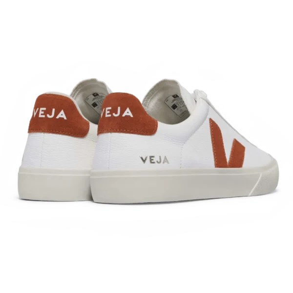⁦Veja Campo Leather Sneakers White Red⁩ – תמונה ⁦3⁩