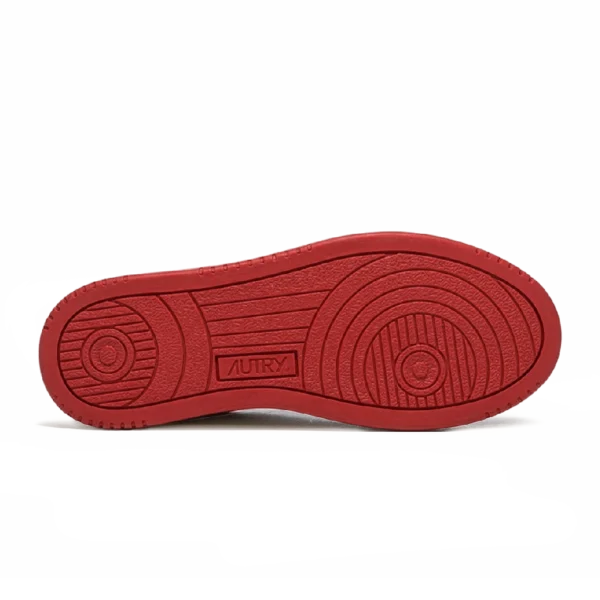 ⁦Autry Medalist Low Sneakers White Red Leather⁩ – תמונה ⁦5⁩
