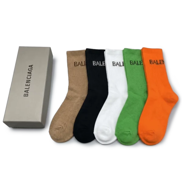 ⁦Balenciaga Bright Colors Long Socks Pack (5 Pairs)⁩ – תמונה ⁦2⁩