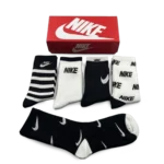 ⁦Nike Long Socks Black White (5-Pack)⁩ – תמונה ⁦2⁩