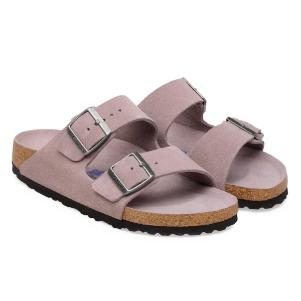⁦Birkenstock Arizona Soft Footbed Suede Leather Sandals Faded Purple Tonal⁩ – תמונה ⁦4⁩