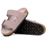 ⁦Birkenstock Arizona Soft Footbed Suede Leather Sandals Faded Purple Tonal⁩ – תמונה ⁦2⁩